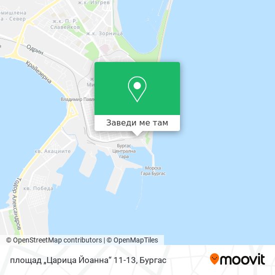 площад „Царица Йоанна“ 11-13 карта
