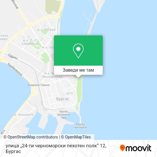 улица „24-ти черноморски пехотен полк“ 12 карта