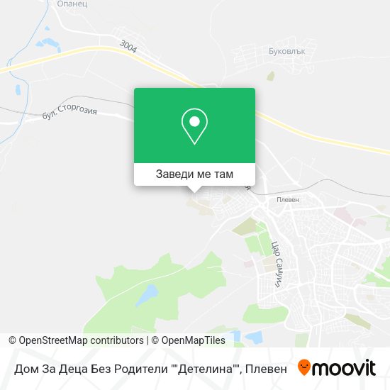 Дом За Деца Без Родители ""Детелина"" карта