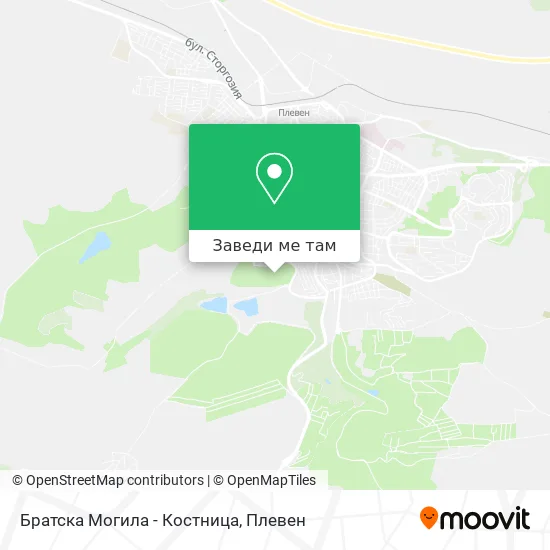 Братска Могила - Костница карта