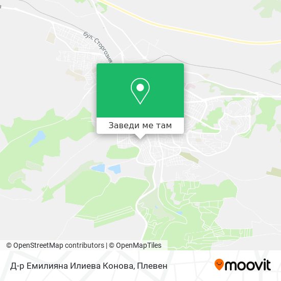 Д-р Емилияна Илиева Конова карта