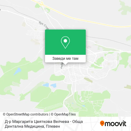 Д-р Маргарита Цвяткова Велчева - Обща Дентална Медицина карта
