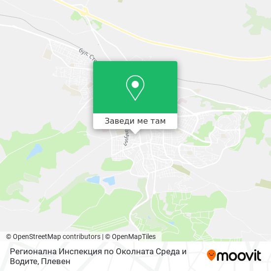 Регионална Инспекция по Околната Среда и Водите карта