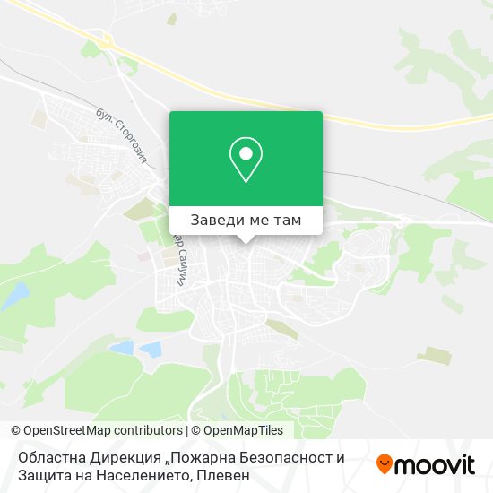 Областна Дирекция „Пожарна Безопасност и Защита на Населението карта