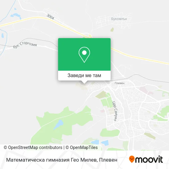 Математическа гимназия Гео Милев карта