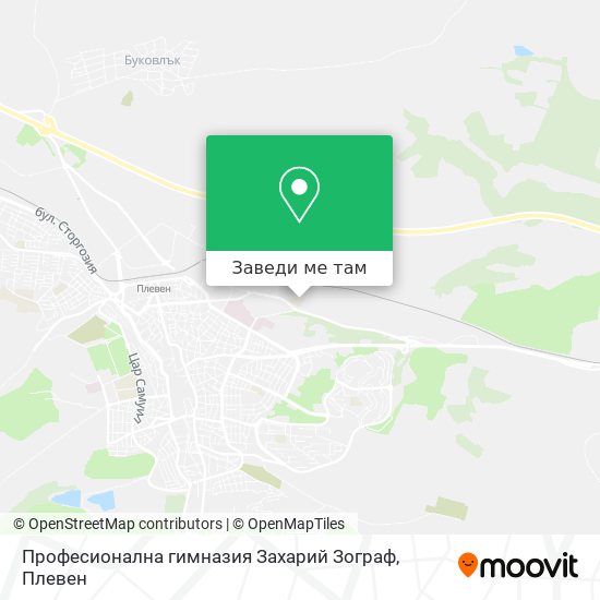 Професионална гимназия Захарий Зограф карта