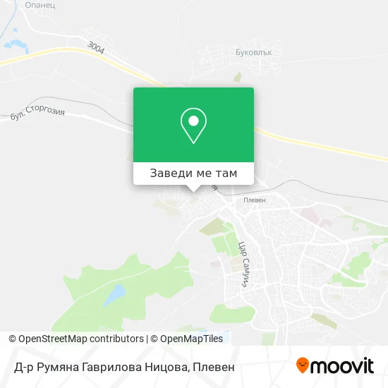 Д-р Румяна Гаврилова Ницова карта