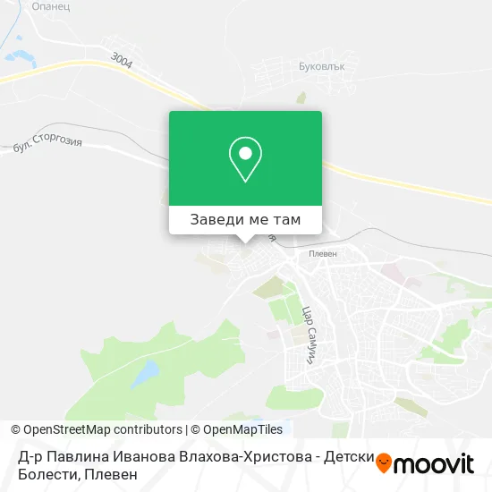 Д-р Павлина Иванова Влахова-Христова - Детски Болести карта