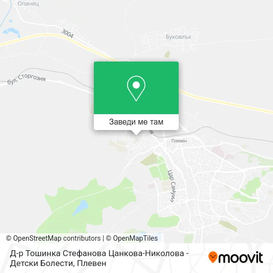 Д-р Тошинка Стефанова Цанкова-Николова - Детски Болести карта