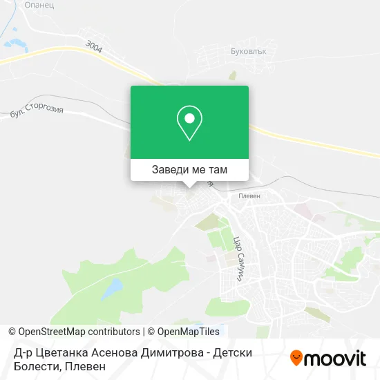 Д-р Цветанка Асенова Димитрова - Детски Болести карта