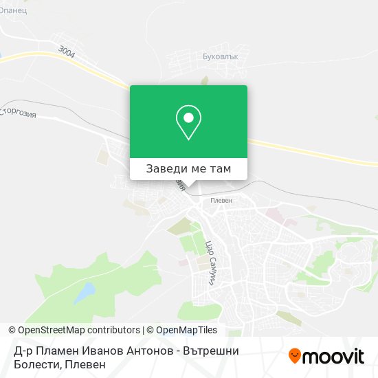 Д-р Пламен Иванов Антонов - Вътрешни Болести карта