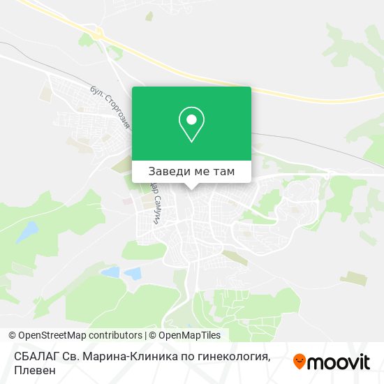 СБАЛАГ Св. Марина-Клиника по гинекология карта