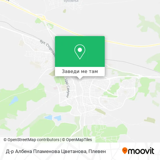 Д-р Албена Пламенова Цветанова карта