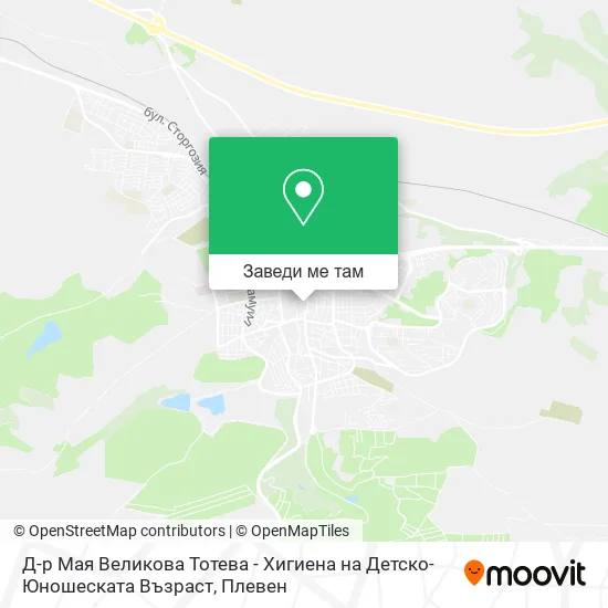 Д-р Мая Великова Тотева - Хигиена на Детско-Юношеската Възраст карта