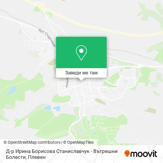 Д-р Ирина Борисова Станиславчук - Вътрешни Болести карта