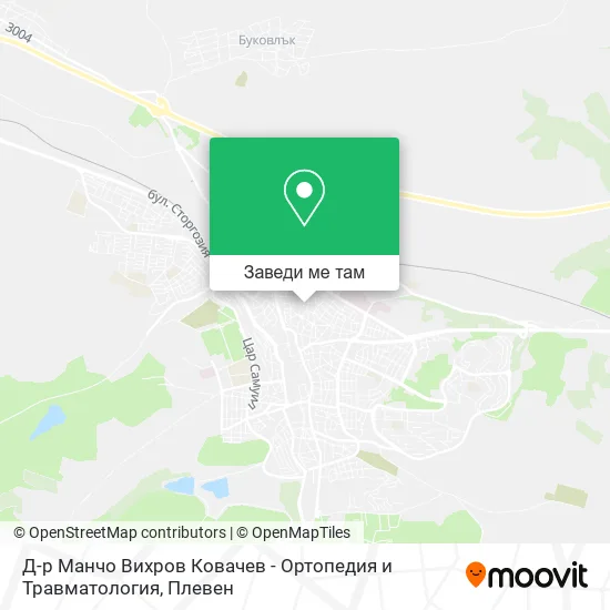 Д-р Манчо Вихров Ковачев - Ортопедия и Травматология карта