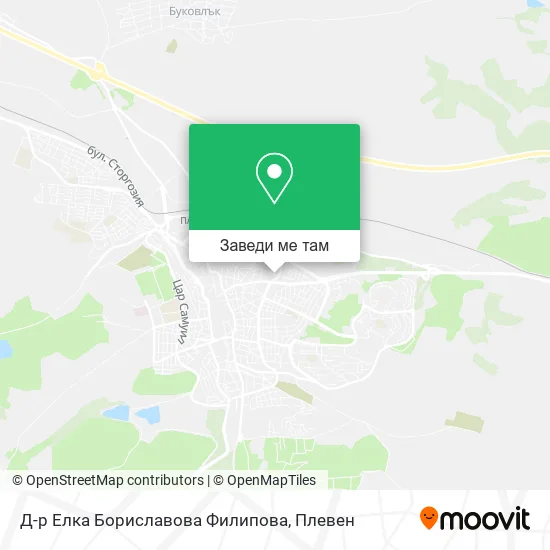 Д-р Елка Бориславова Филипова карта