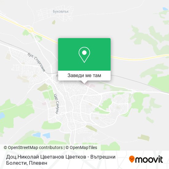 Доц.Николай Цветанов Цветков - Вътрешни Болести карта