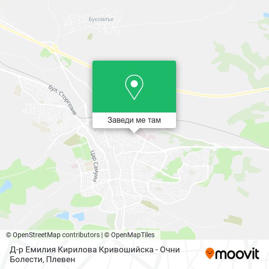 Д-р Емилия Кирилова Кривошийска - Очни Болести карта