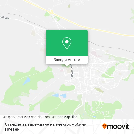Станция за зареждане на електромобили карта