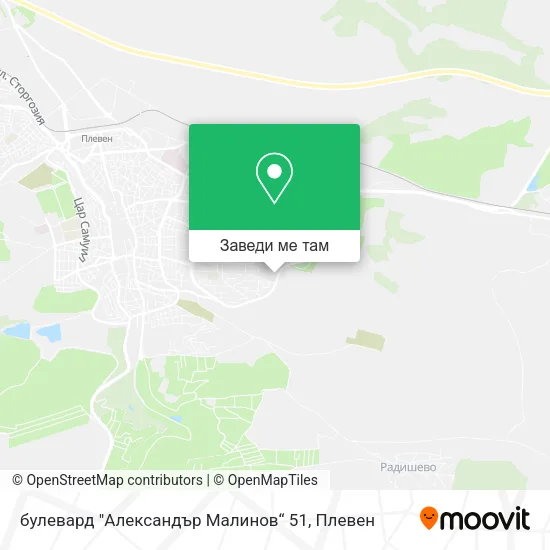 булевард "Александър Малинов“ 51 карта