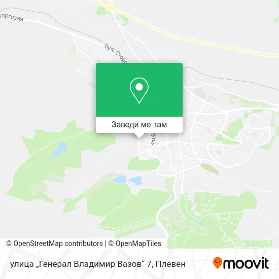 улица „Генерал Владимир Вазов“ 7 карта