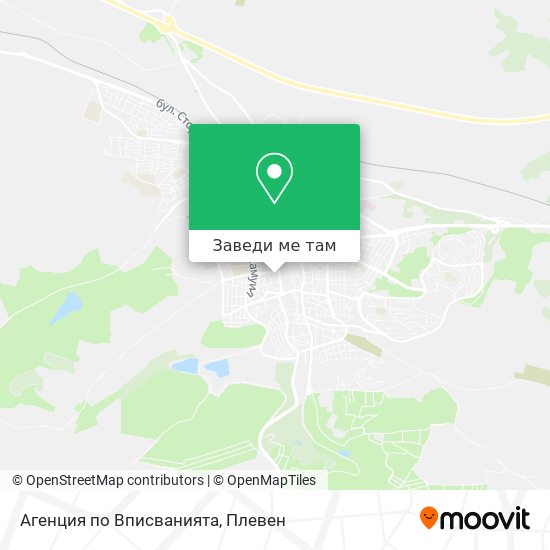 Агенция по Вписванията карта