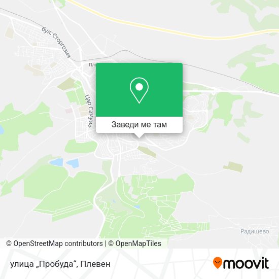 улица „Пробуда“ карта
