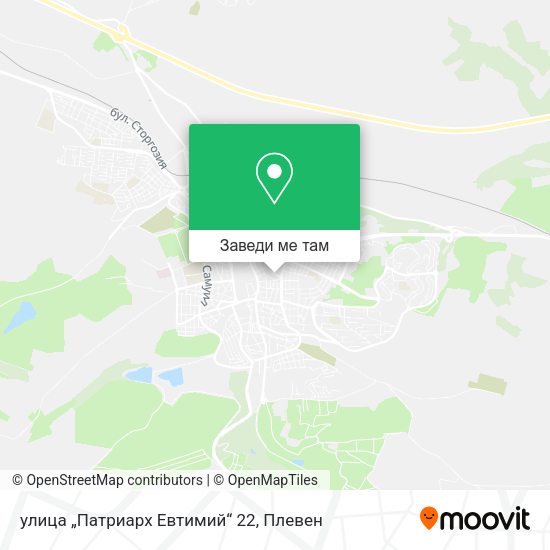 улица „Патриарх Евтимий“ 22 карта