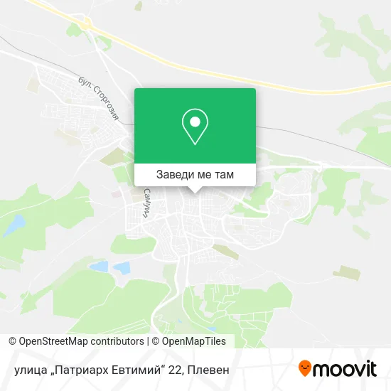 улица „Патриарх Евтимий“ 22 карта