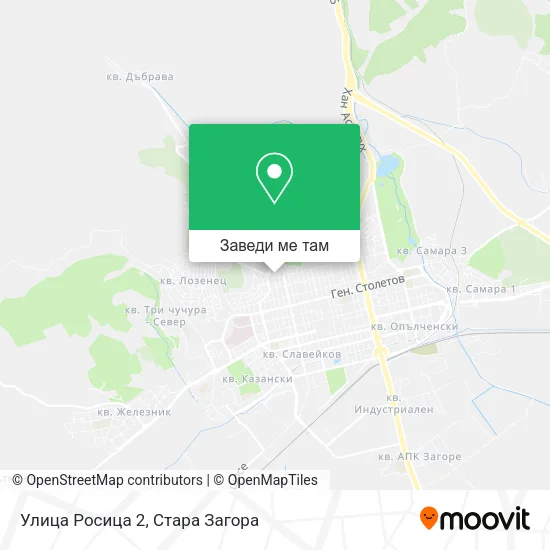 Улица Росица 2 карта