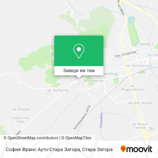 София Франс Ауто-Стара Загора карта