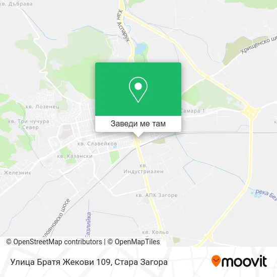 Улица Братя Жекови 109 карта