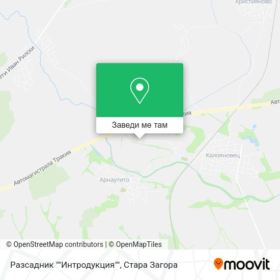 Разсадник ""Интродукция"" карта