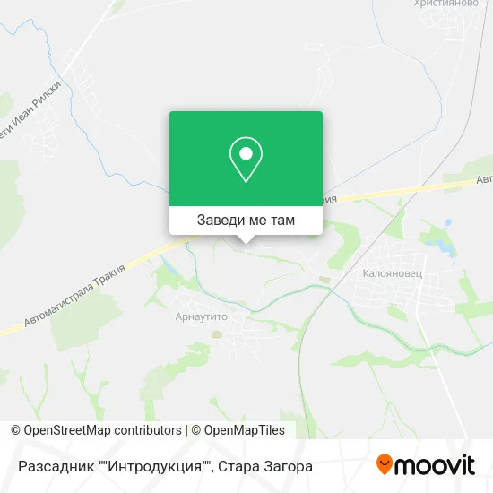 Разсадник ""Интродукция"" карта