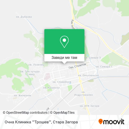 Очна Клиника ""Трошев"" карта