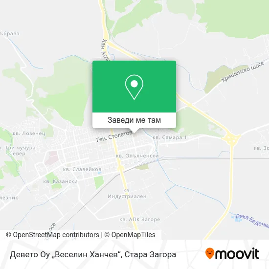 Девето Оу „Веселин Ханчев“ карта