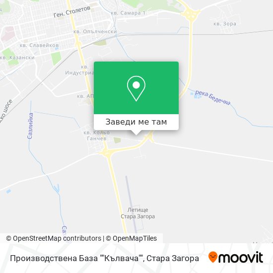 Производствена База ""Кълвача"" карта