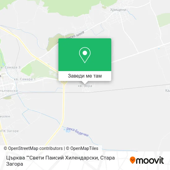 Църква ""Свети Паисий Хилендарски карта