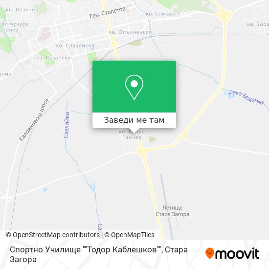 Спортно Училище ""Тодор Каблешков"" карта