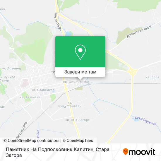 Паметник На Подполковник Калитин карта