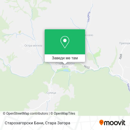 Старозагорски Бани карта