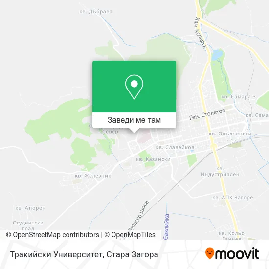 Тракийски Университет карта