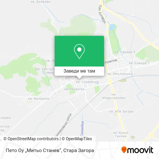 Пето Оу „Митьо Станев“ карта