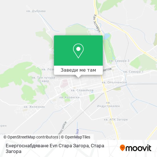 Енергоснабдяване Evn Стара Загора карта