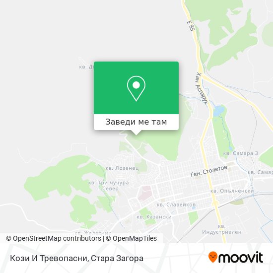 Кози И Тревопасни карта