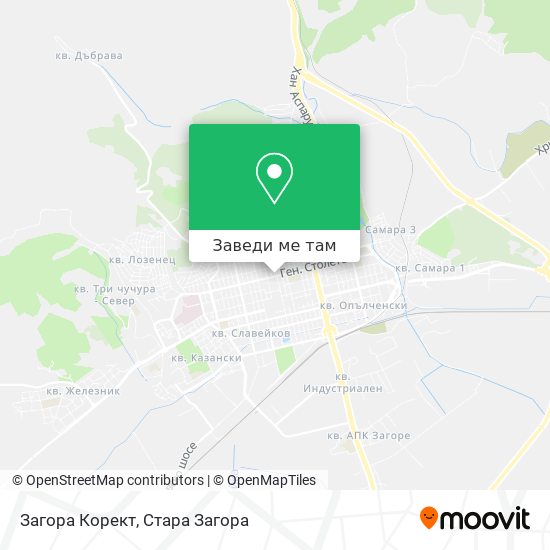 Загора Корект карта