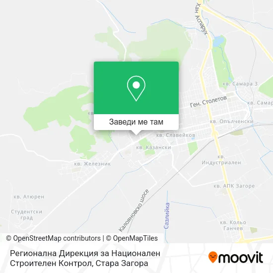 Регионална Дирекция за Национален Строителен Контрол карта