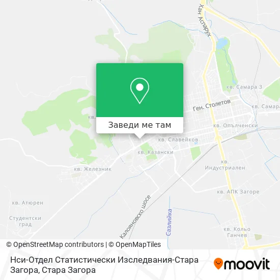 Нси-Отдел Статистически Изследвания-Стара Загора карта
