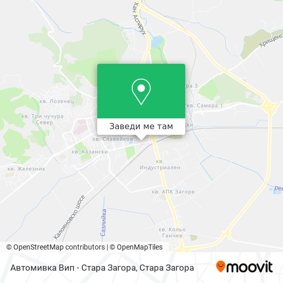 Автомивка Вип - Стара Загора карта